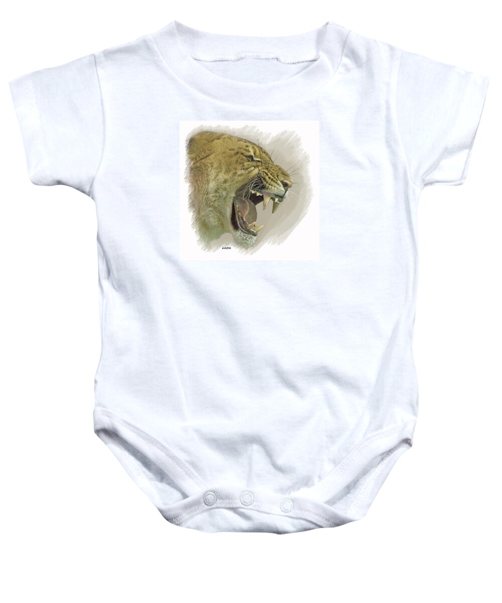 Liger Baby Onesie featuring the digital art Liger by Larry Linton