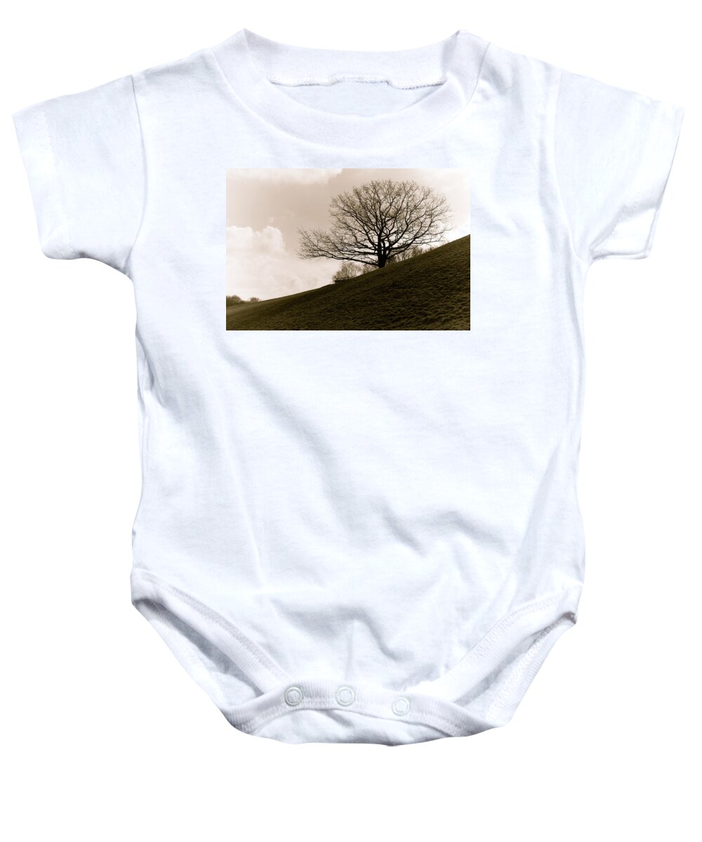 Landscape Baby Onesie featuring the photograph Lonely tree #2 by Sergey Simanovsky