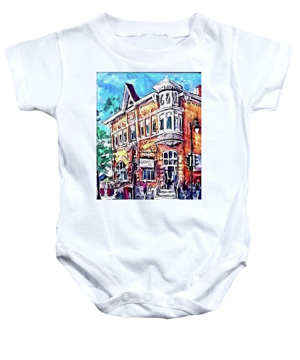 Painting Baby Onesie featuring the painting Maxwells by Les Leffingwell