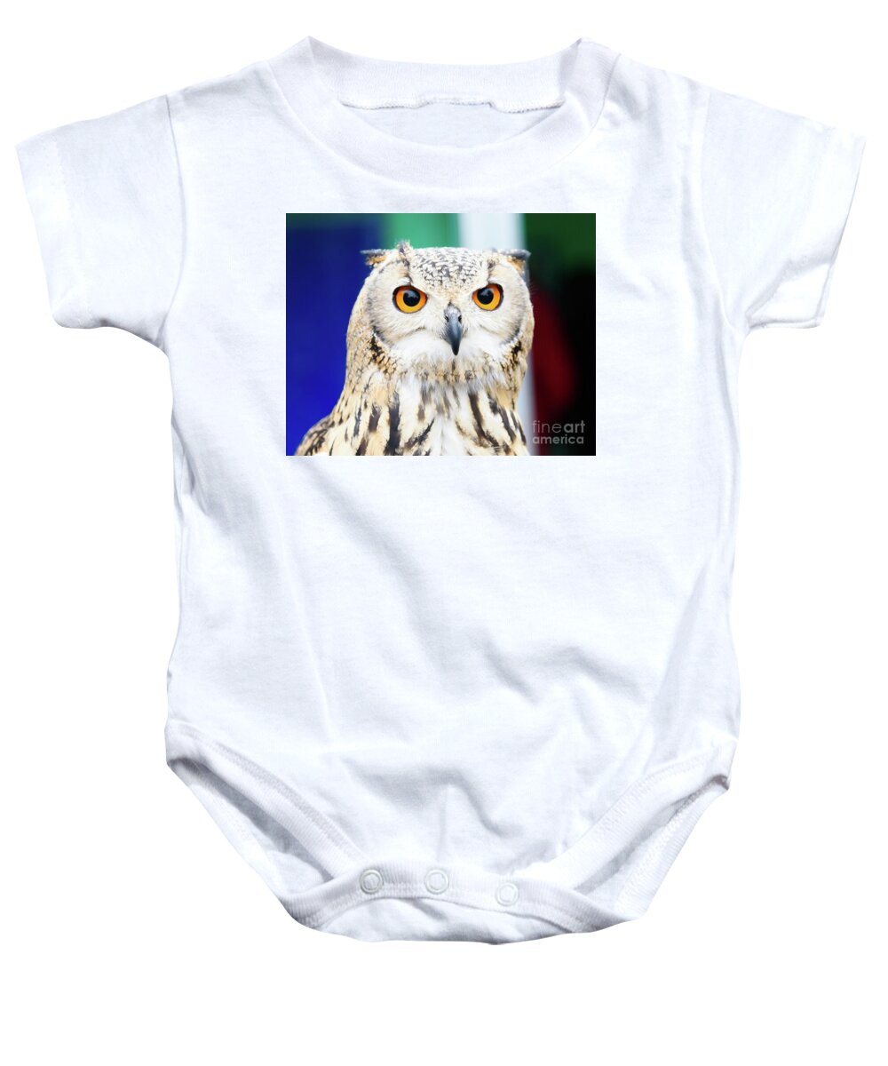 Owl Baby Onesie featuring the photograph Owl #1 by Colin Rayner