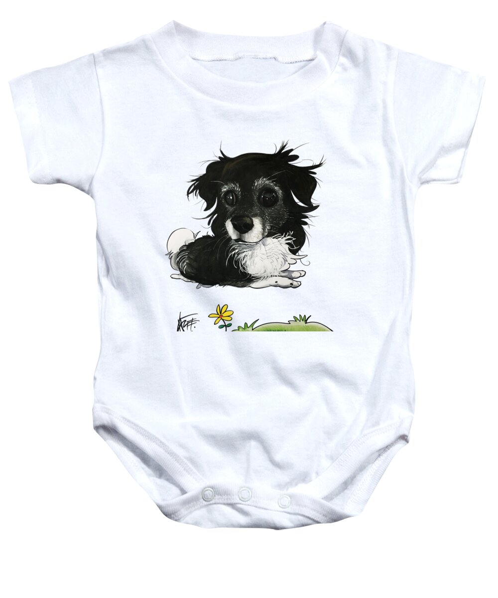  Baby Onesie featuring the drawing Sartell 3619 by Canine Caricatures By John LaFree