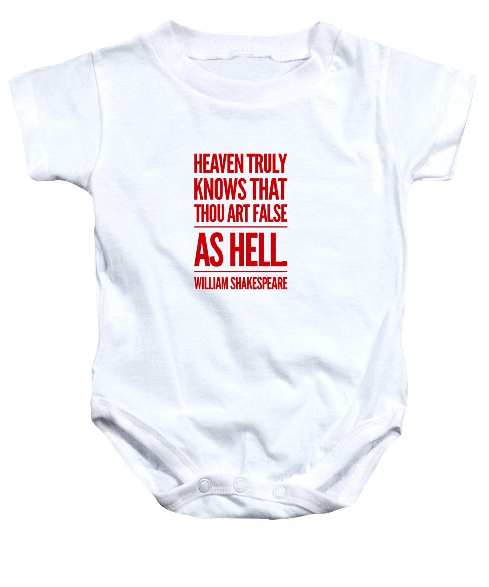 William Baby Onesie featuring the digital art William Shakespeare, Insults and Profanities #12 by Esoterica Art Agency