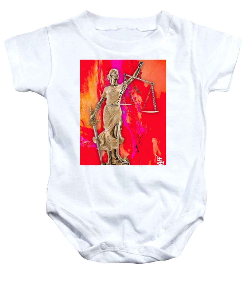 Law Baby Onesie featuring the mixed media Law Office Collection #15 by Marvin Blaine