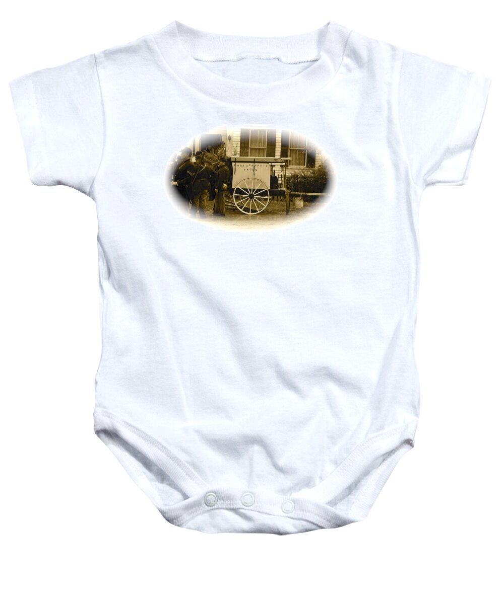 Cival War Baby Onesie featuring the photograph 1863 Cival War Camera by Robert Pearson
