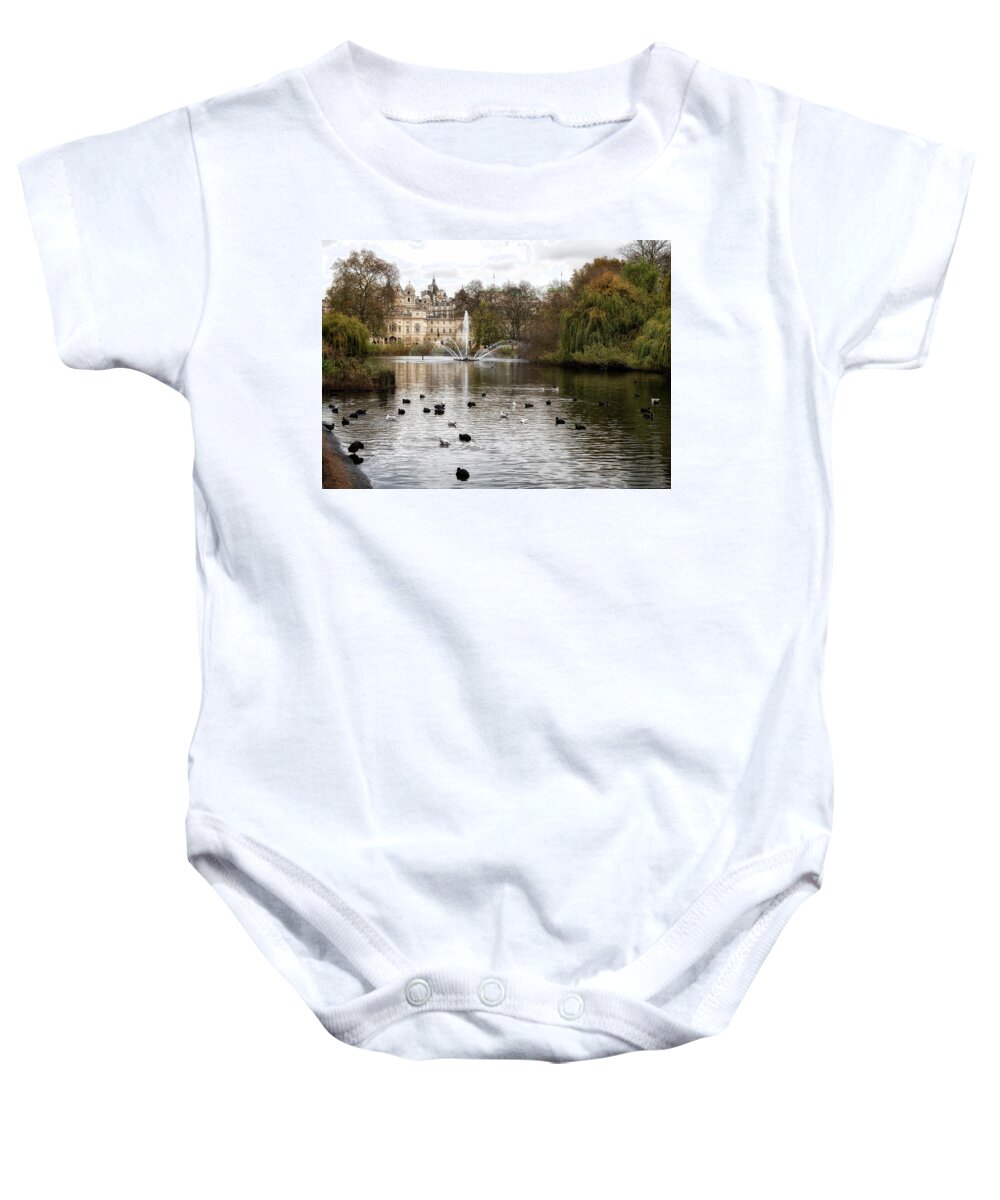 Park Baby Onesie featuring the photograph St James Park #2 by Shirley Mitchell