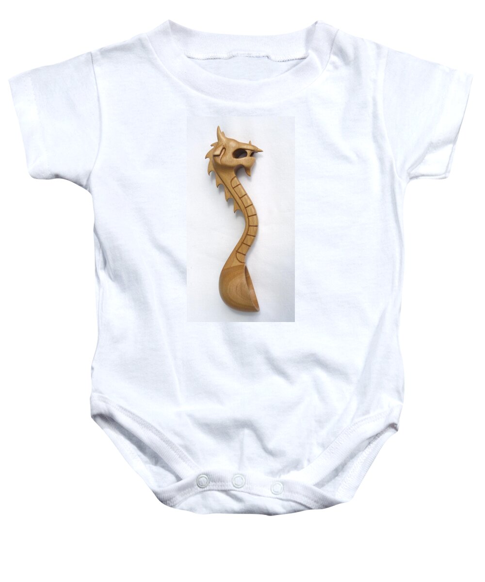 Welsh Dragon Baby Onesie featuring the sculpture Welsh Spoon #2 by Jack Harries