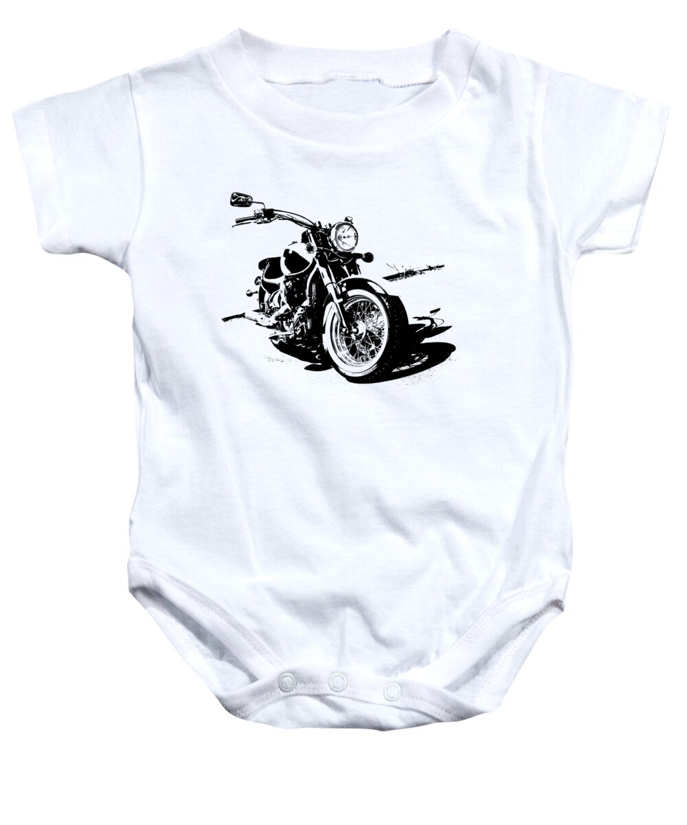 2013 Baby Onesie featuring the digital art 2013 Kawasaki Vulcan Classic Graphic by Melissa Smith