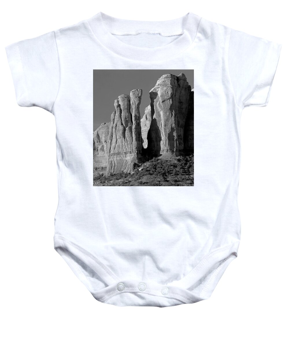 The Mace Baby Onesie featuring the photograph 213538 The Mace in Cathedral Rock Group by Ed Cooper Photography