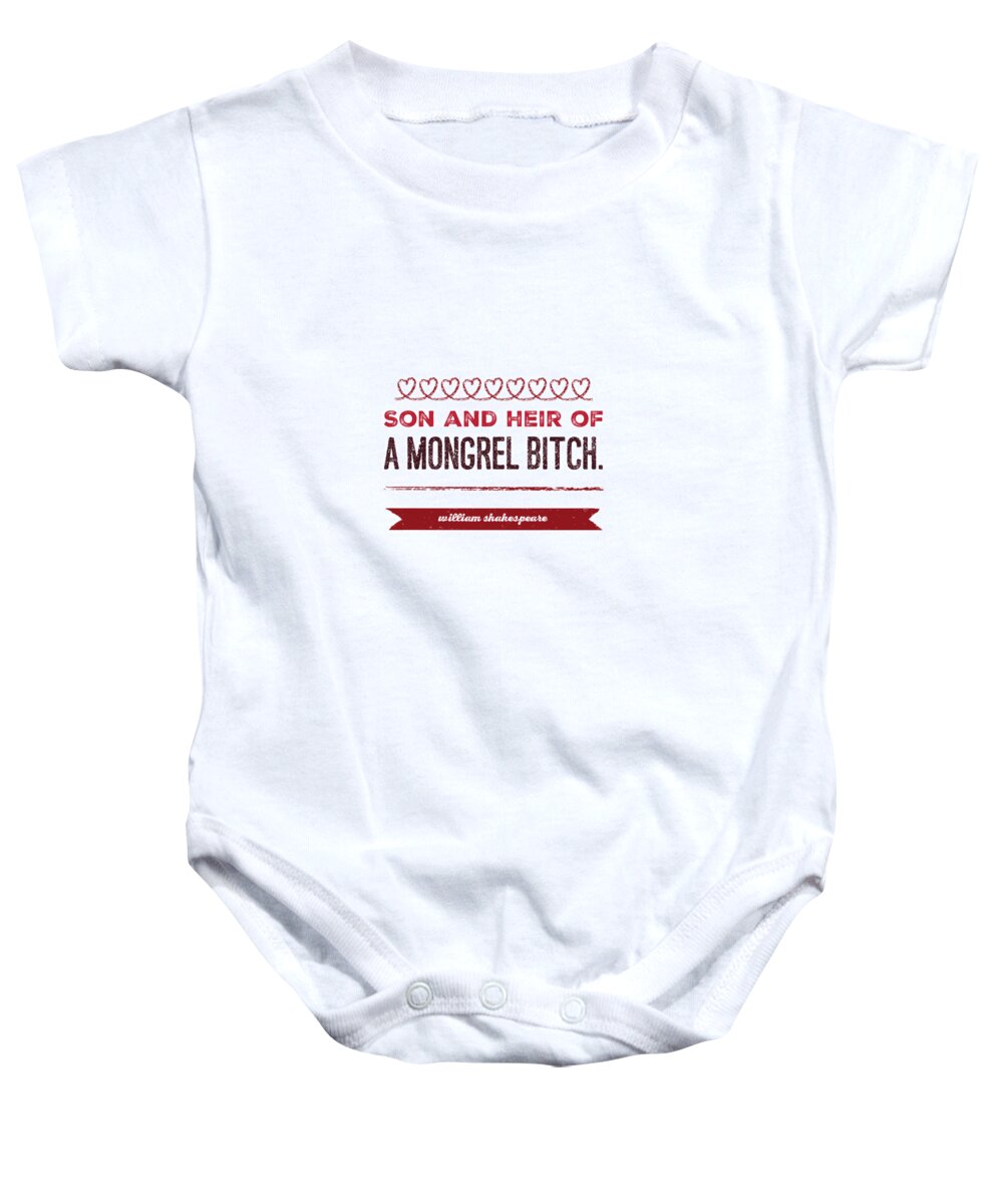 William Baby Onesie featuring the digital art William Shakespeare, Insults and Profanities #23 by Esoterica Art Agency