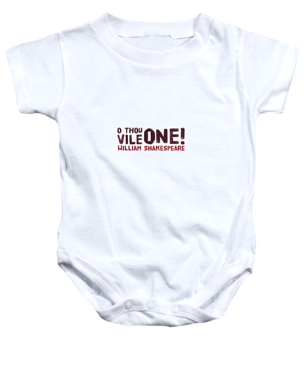 William Baby Onesie featuring the digital art William Shakespeare, Insults and Profanities #26 by Esoterica Art Agency