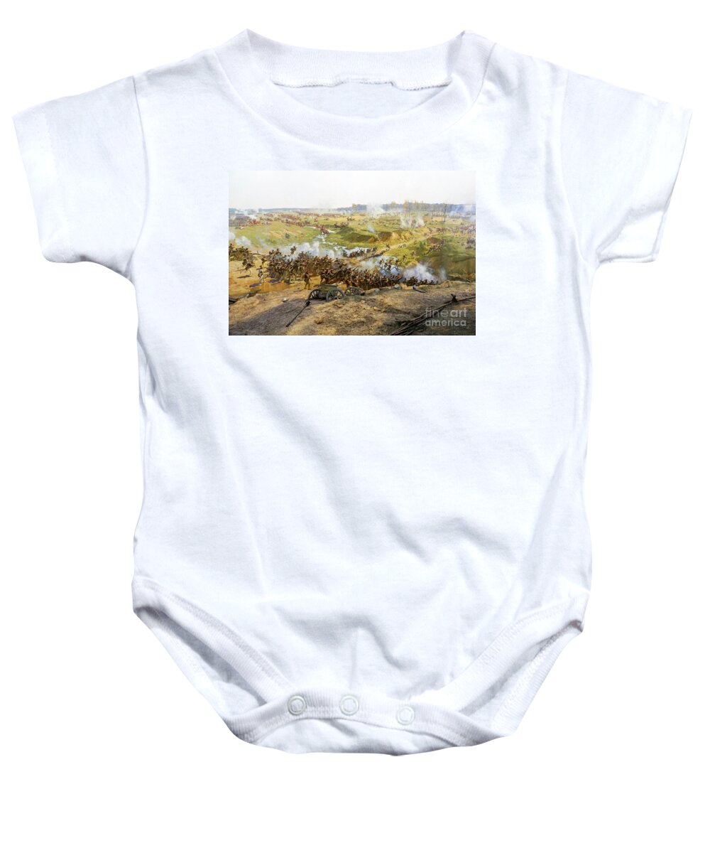 Details Baby Onesie featuring the photograph painting of Battle of Borodino #3 by Vladi Alon