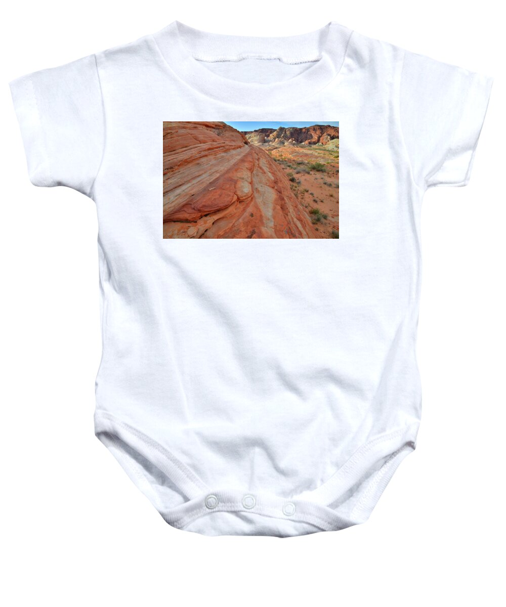 Valley Of Fire Baby Onesie featuring the photograph Wave of Color in Valley of Fire #4 by Ray Mathis