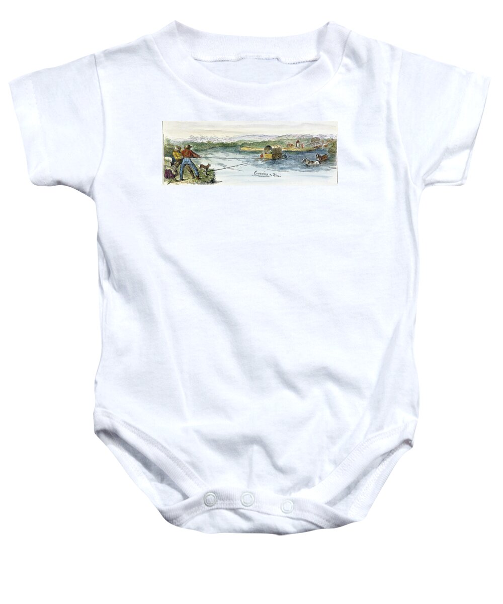 1878 Baby Onesie featuring the photograph Oregon Trail Emigrants #4 by Granger