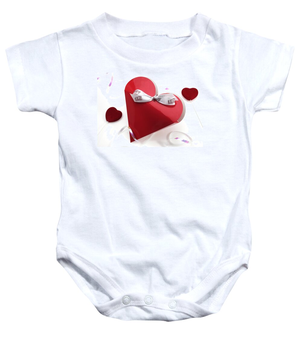 Chocolate Baby Onesie featuring the photograph Valentines Day Chocolates #4 by Gerard Lacz