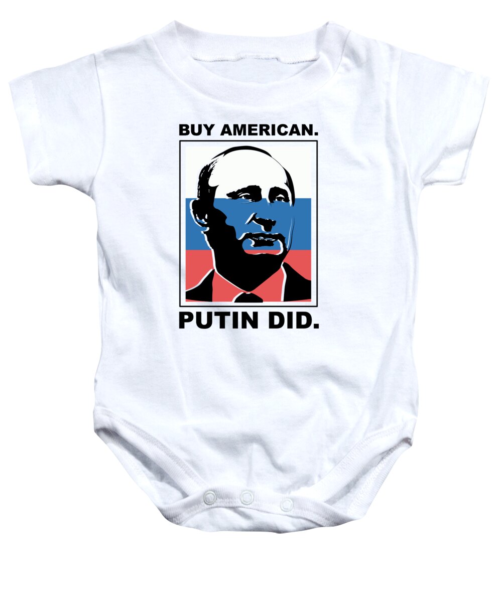 Anti-trump Baby Onesie featuring the digital art Anti Trump Art Impeach President Resist Putin Light by Nikita Goel