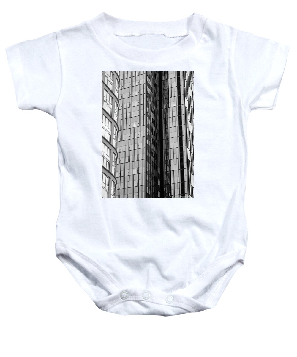 Pacific Northwest Baby Onesie featuring the photograph Building Abstract #6 by Jim Corwin