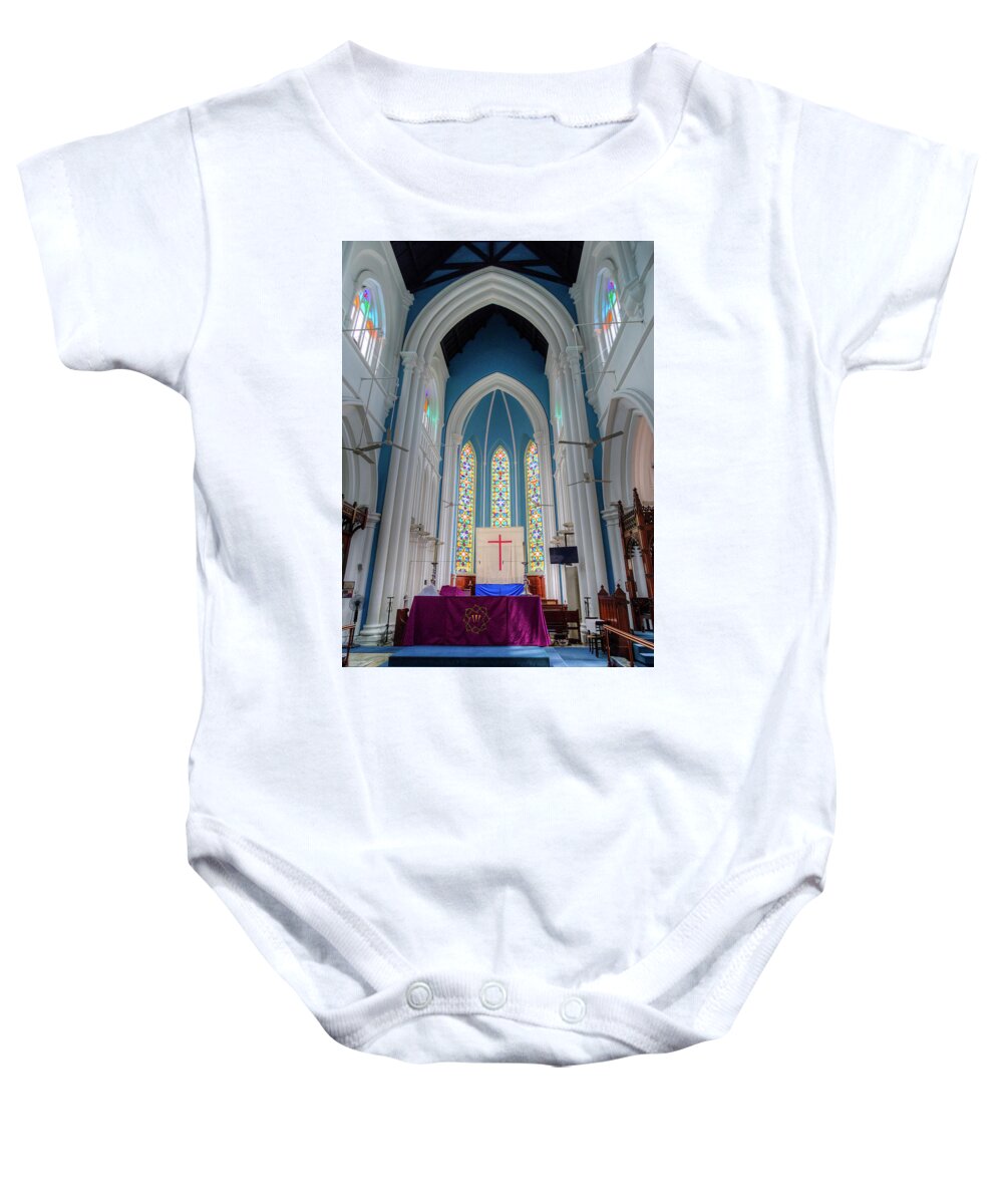 Singapore Baby Onesie featuring the photograph St Andrews Cathedral Singapore #6 by David Pyatt