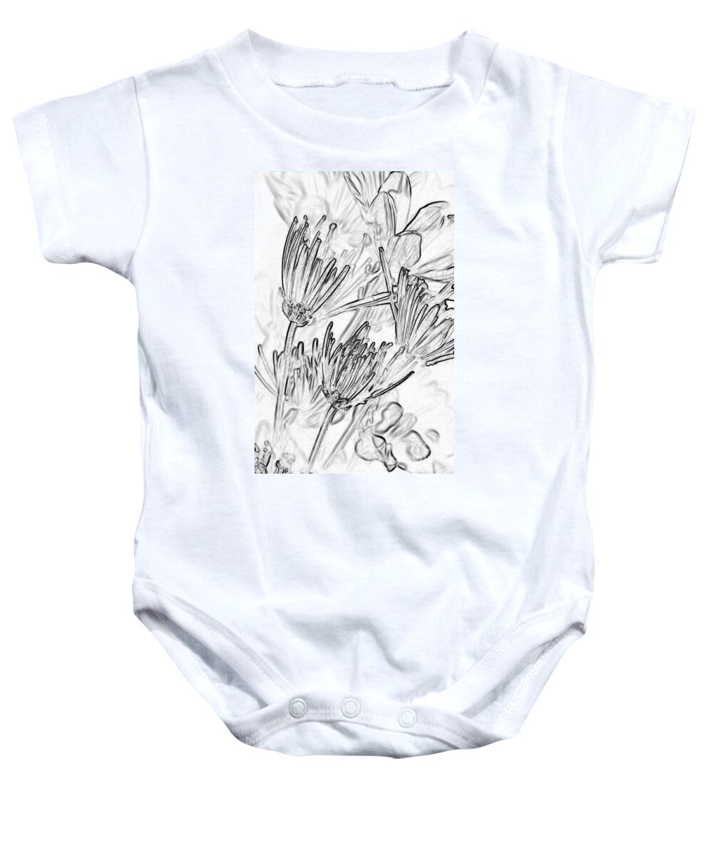 Flowers Baby Onesie featuring the photograph A Flower Sketch by Julie Lueders 