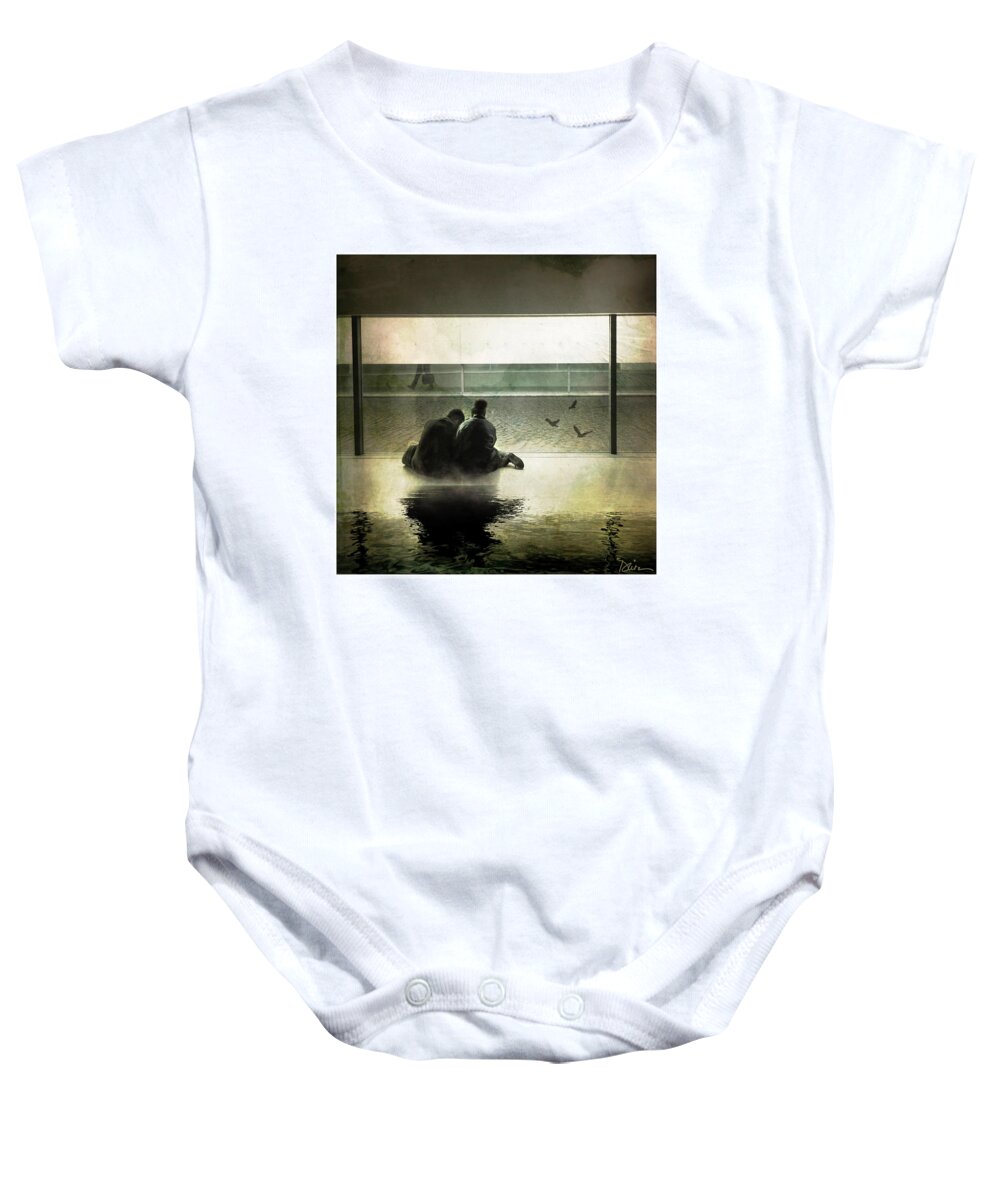 Water Baby Onesie featuring the photograph A Private Moment by Peggy Dietz