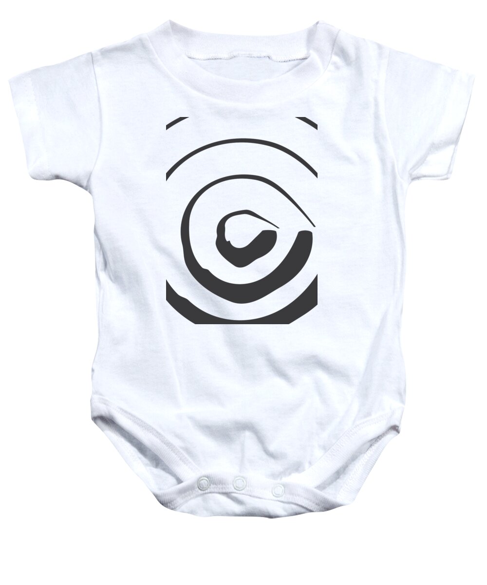 Abstract Baby Onesie featuring the digital art ABSTRACT ART Perspective - Circle by Melanie Viola