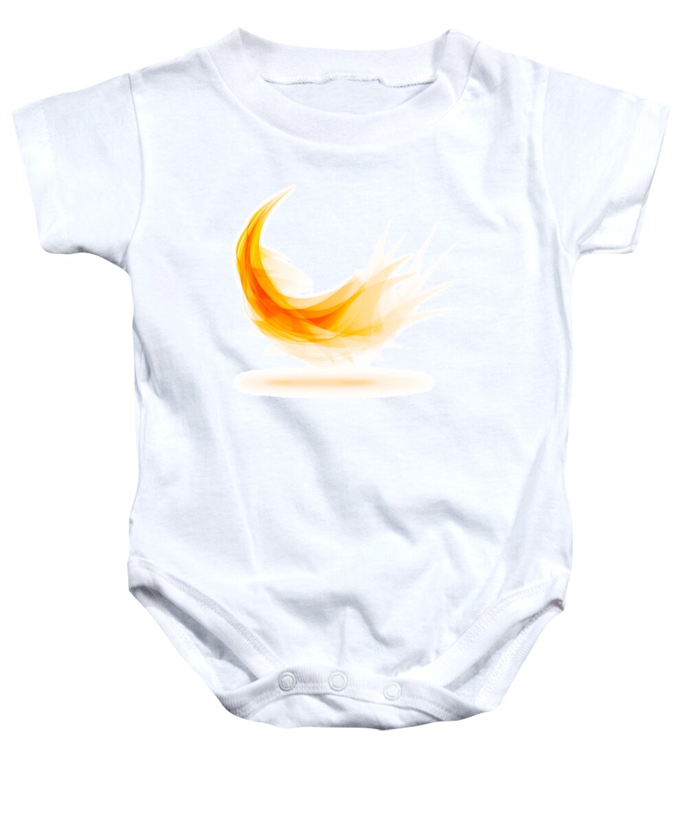 Abstract Baby Onesie featuring the painting Abstract feather by Setsiri Silapasuwanchai