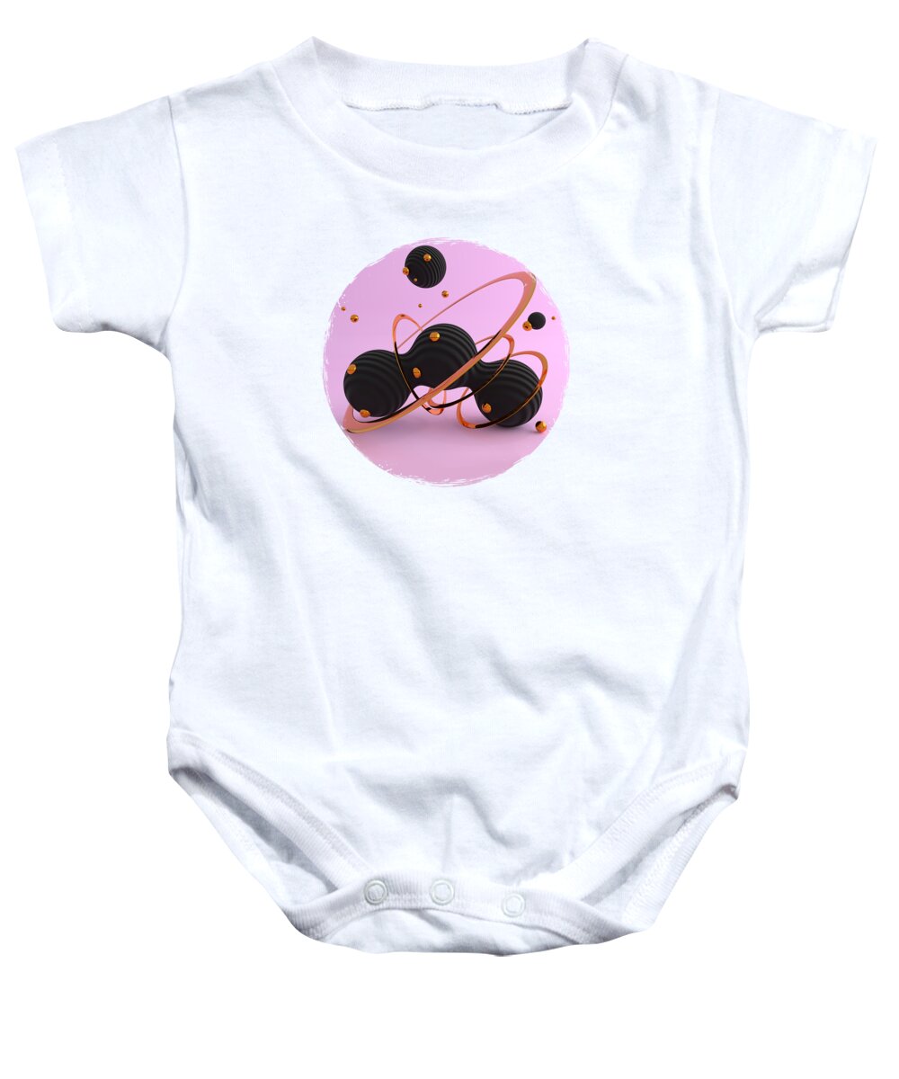 Abstract Baby Onesie featuring the digital art Abstract Studio 2 by Spacefrog Designs
