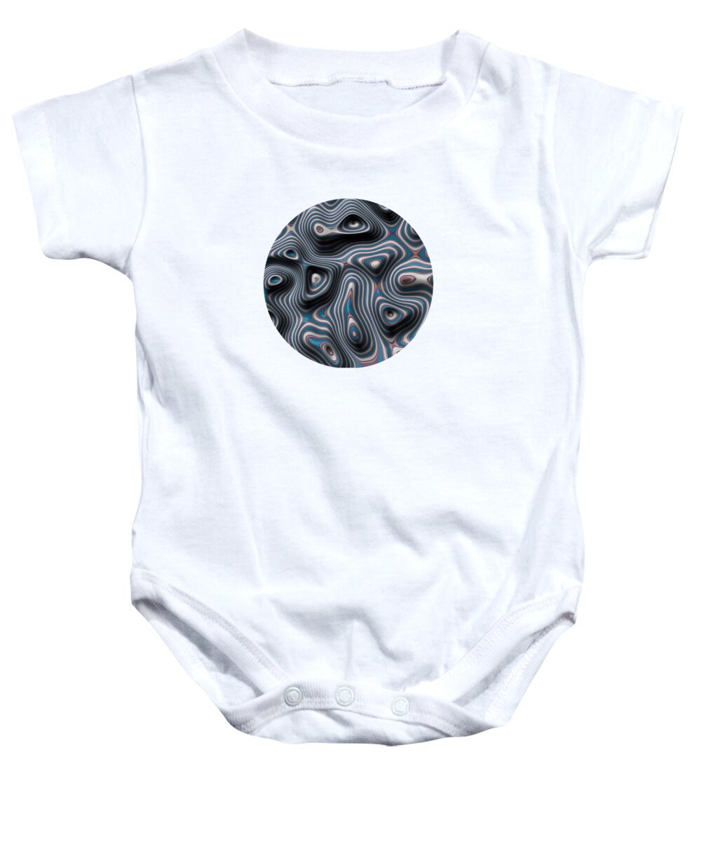 Abstract Baby Onesie featuring the digital art Abstract Studio 3 by Spacefrog Designs