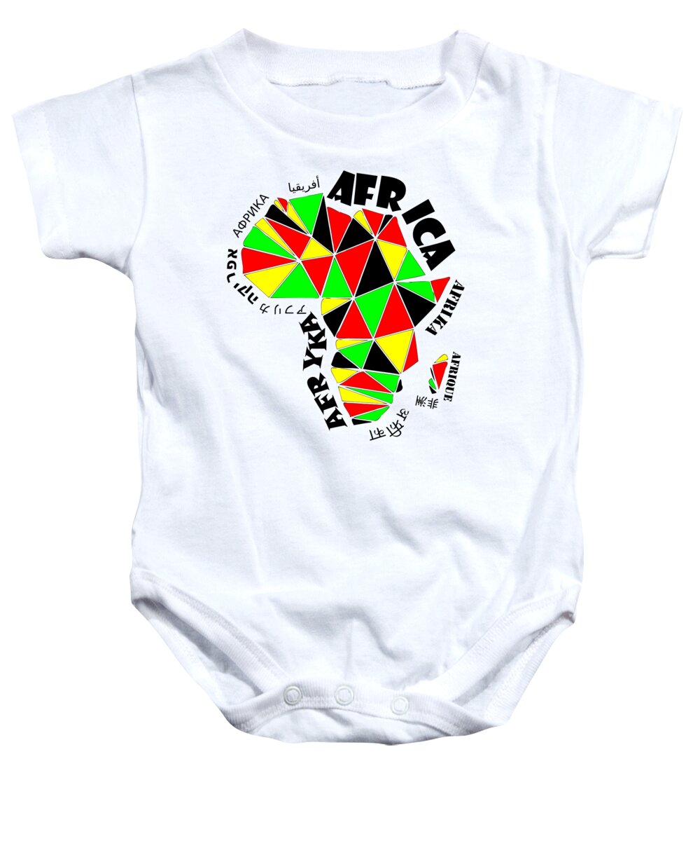 Africa Baby Onesie featuring the digital art Africa Continent by Piotr Dulski