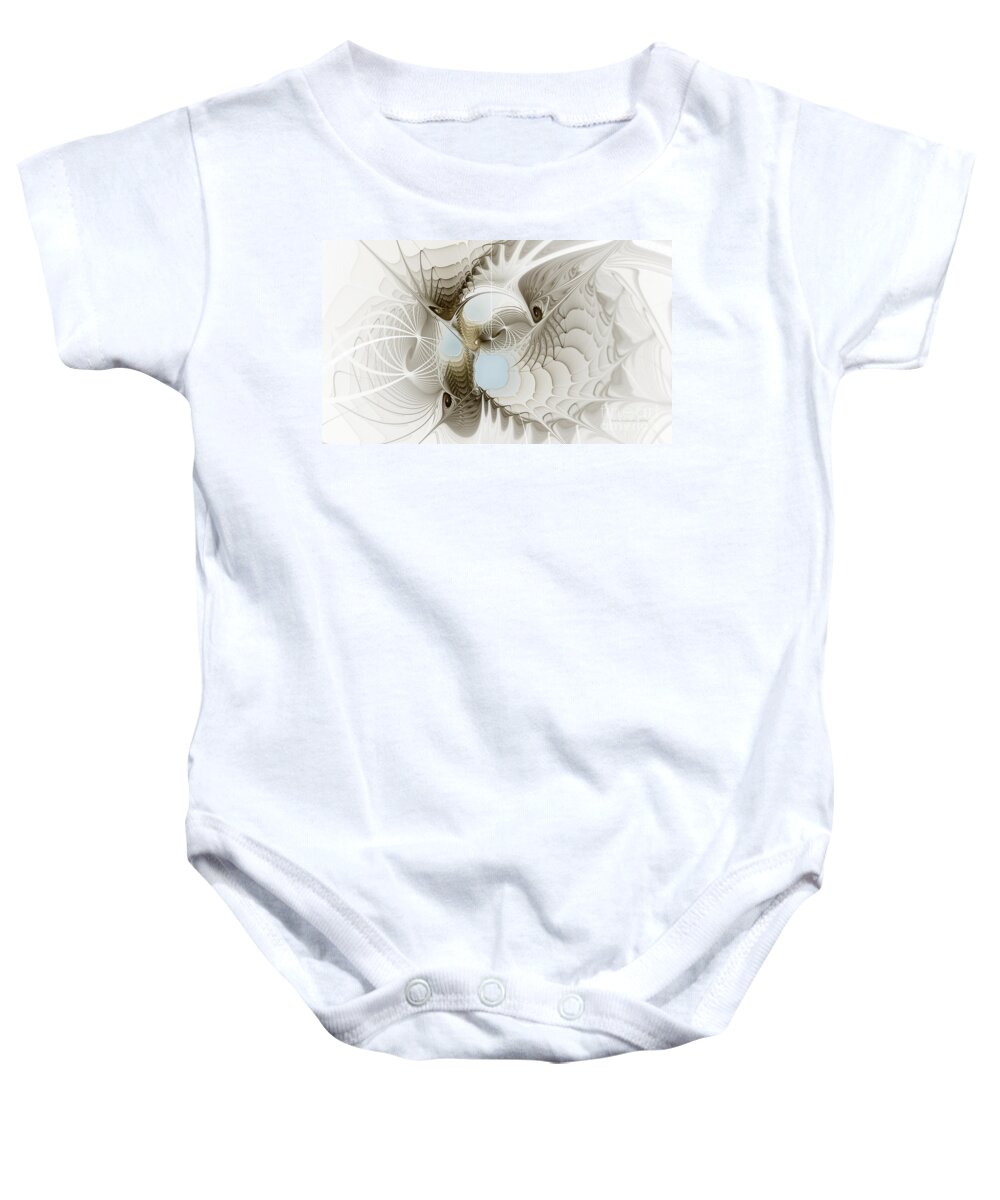 Geometric Baby Onesie featuring the digital art Airy Space2 by Karin Kuhlmann