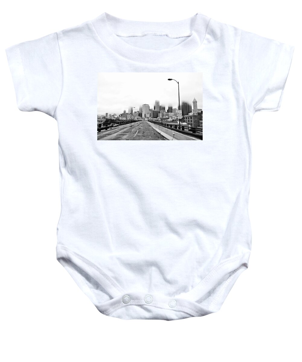 Seattle Baby Onesie featuring the photograph Alaskan Way Viaduct Downtown Seattle by Pelo Blanco Photo