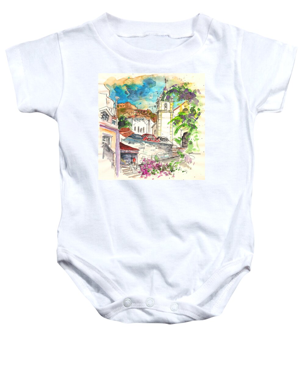 Travel Baby Onesie featuring the painting Alcoutim in Portugal 02 by Miki De Goodaboom