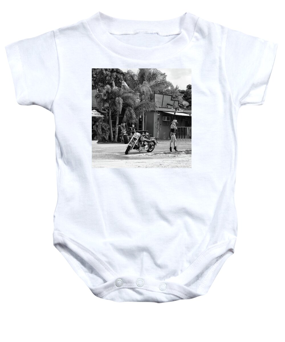 Harley Davidson Baby Onesie featuring the photograph American Classic by Laura Fasulo