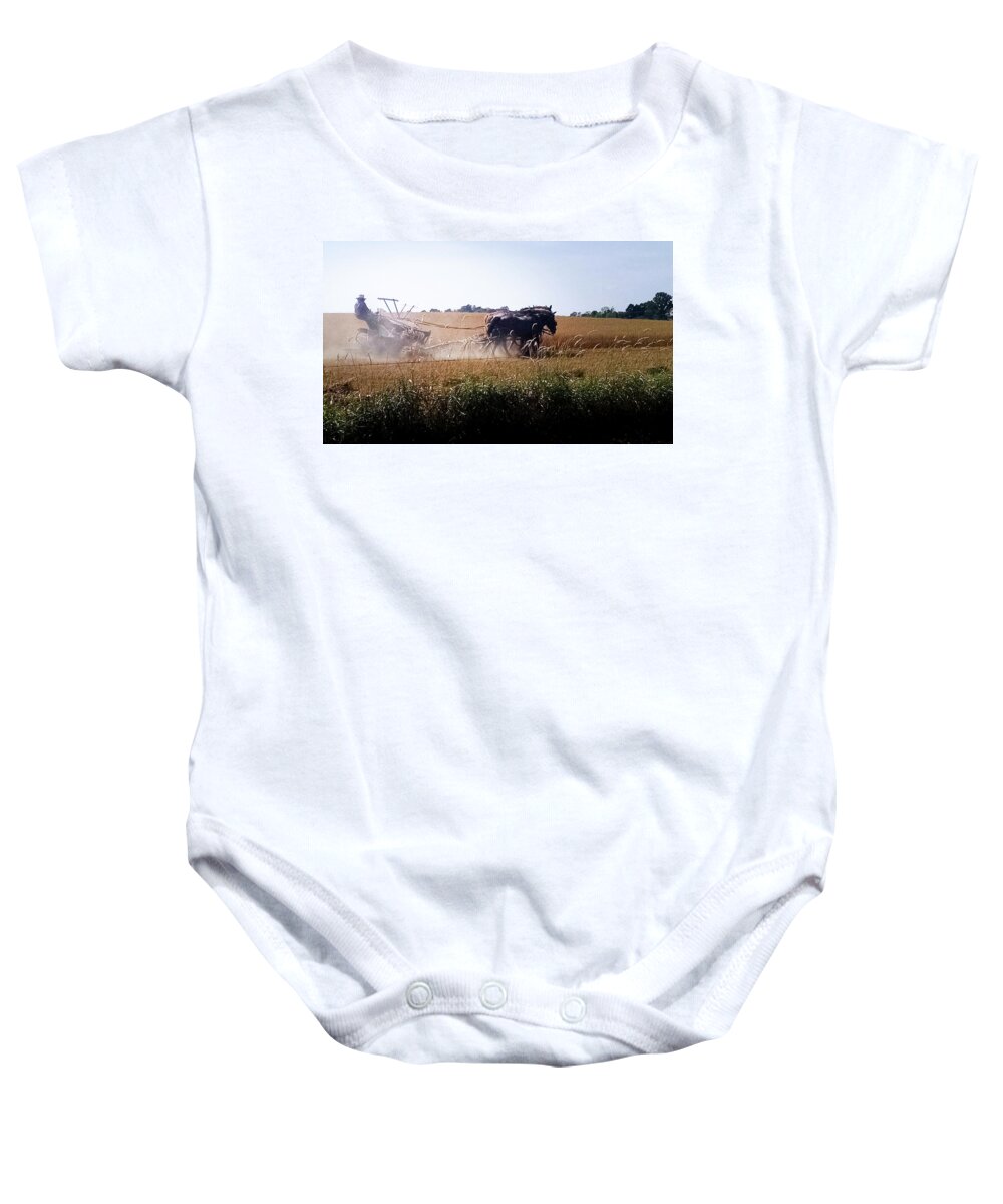 Amish Baby Onesie featuring the photograph Amish Harvest by George Harth