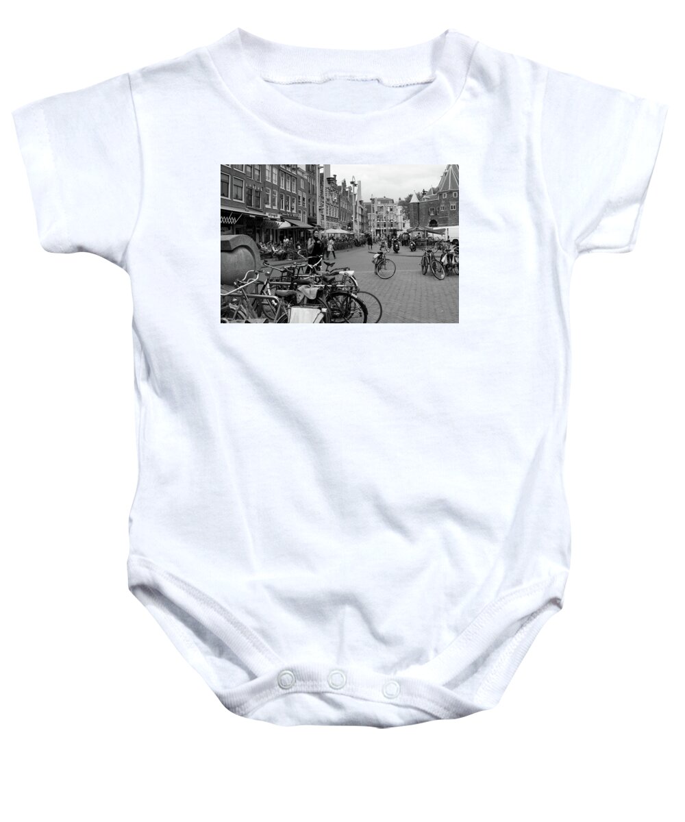 Amsterdam Baby Onesie featuring the photograph Amsterdam Street Scene by Aidan Moran