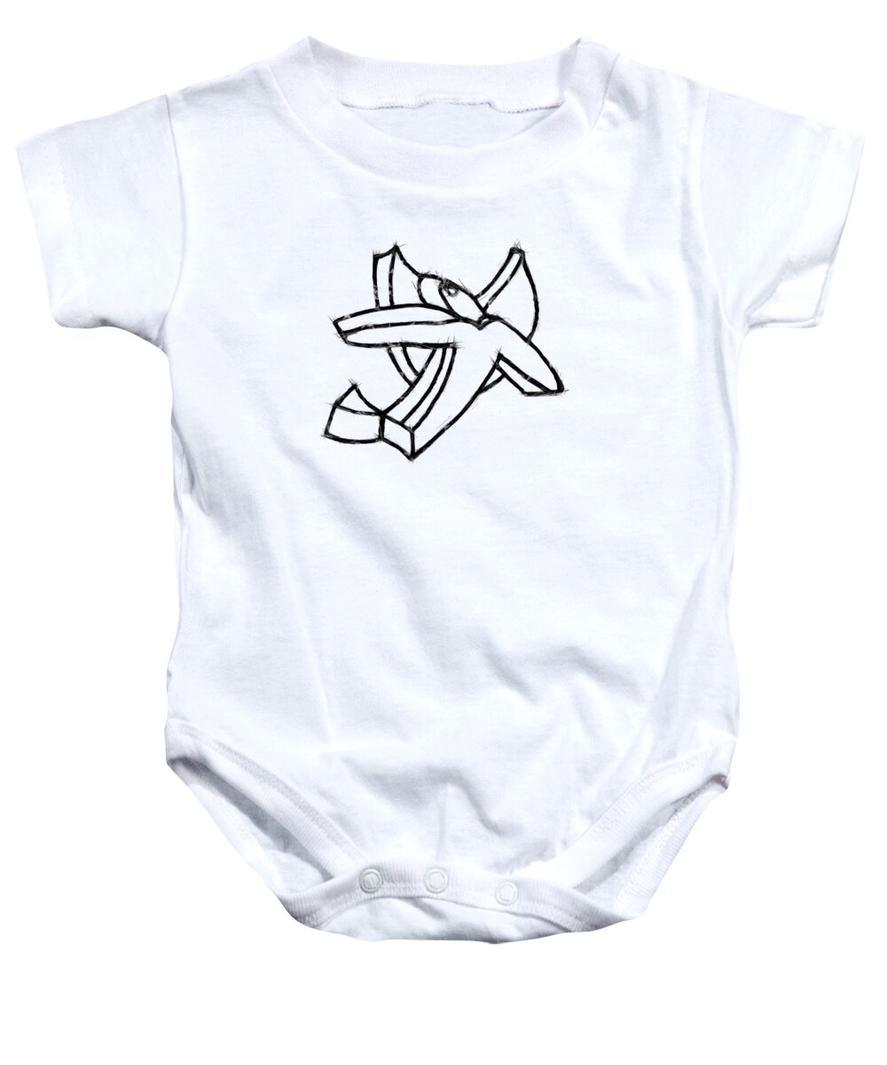 Angelic Baby Onesie featuring the digital art Angelic by Michelle Calkins