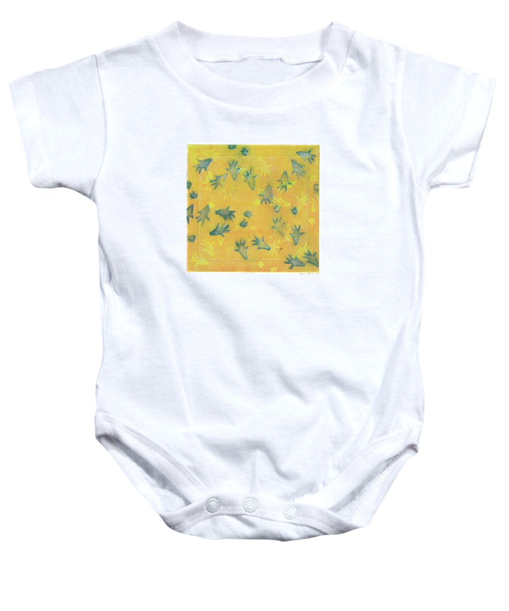 Rat Baby Onesie featuring the painting Annie 2 by Dawn Boswell Burke