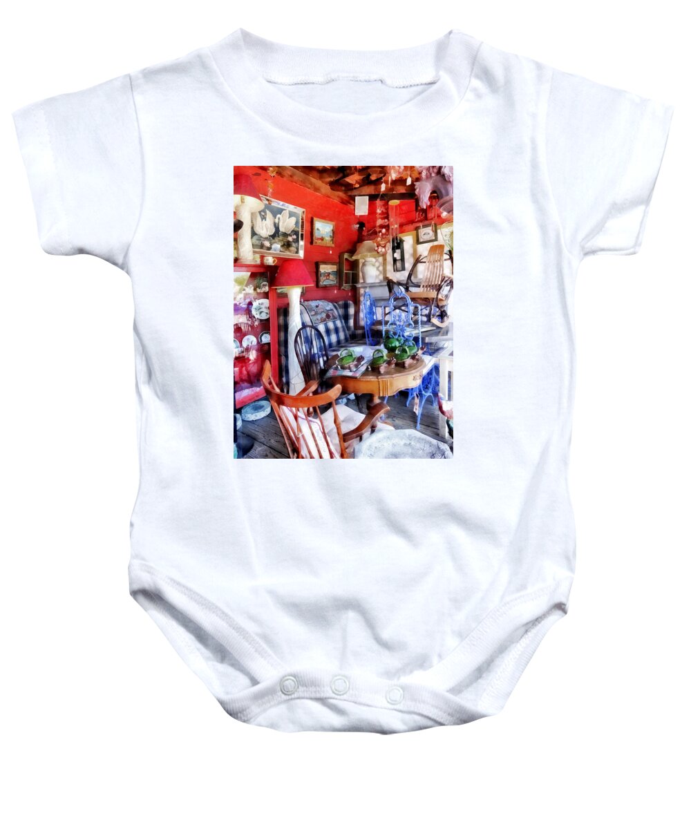 Shop Baby Onesie featuring the photograph Antique Shop by Susan Savad