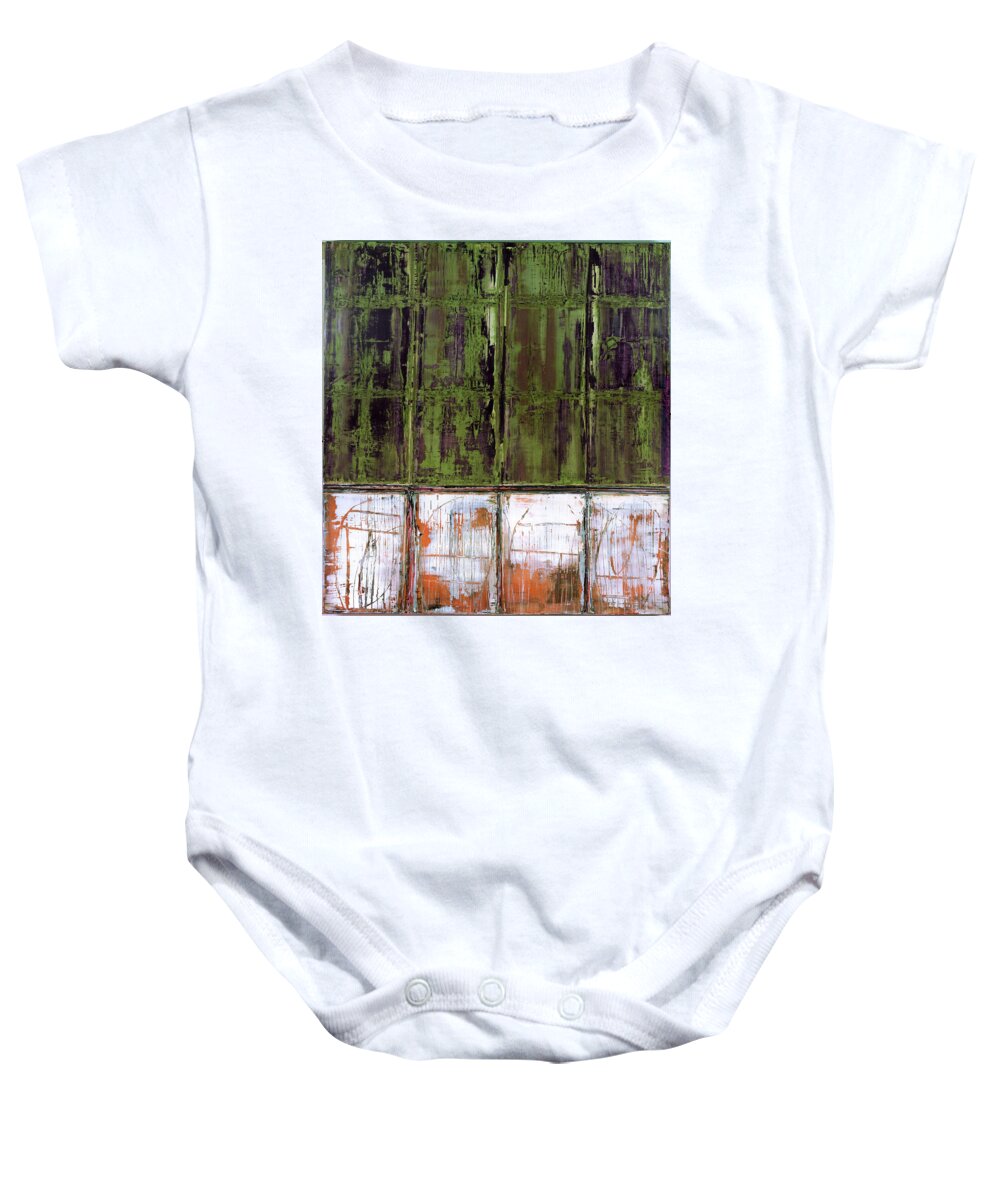 Abstract Prints Baby Onesie featuring the painting Art Print Matchday by Harry Gruenert