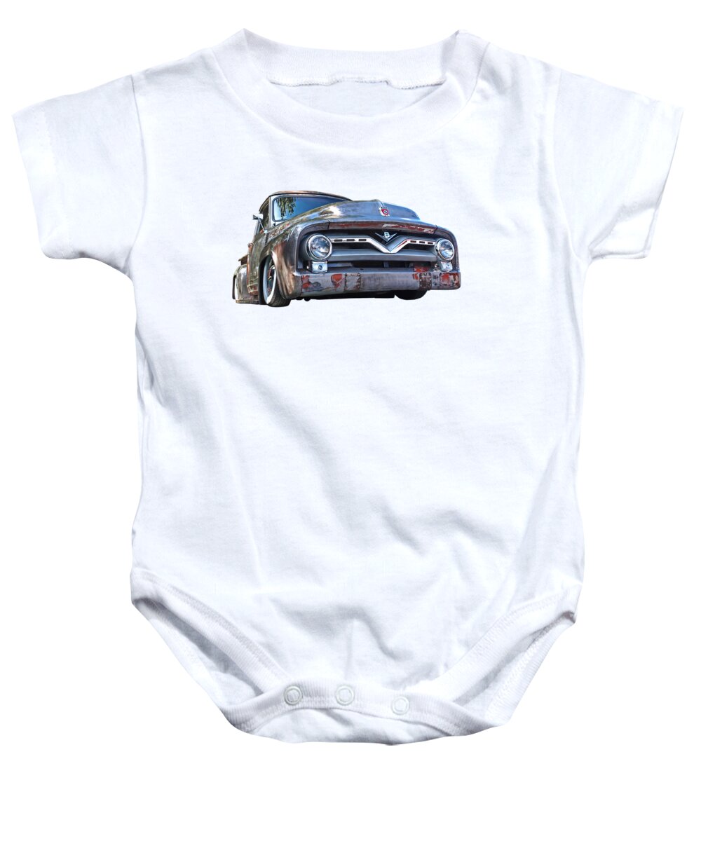 Ford F100 Baby Onesie featuring the photograph F100 Chillin' by Gill Billington