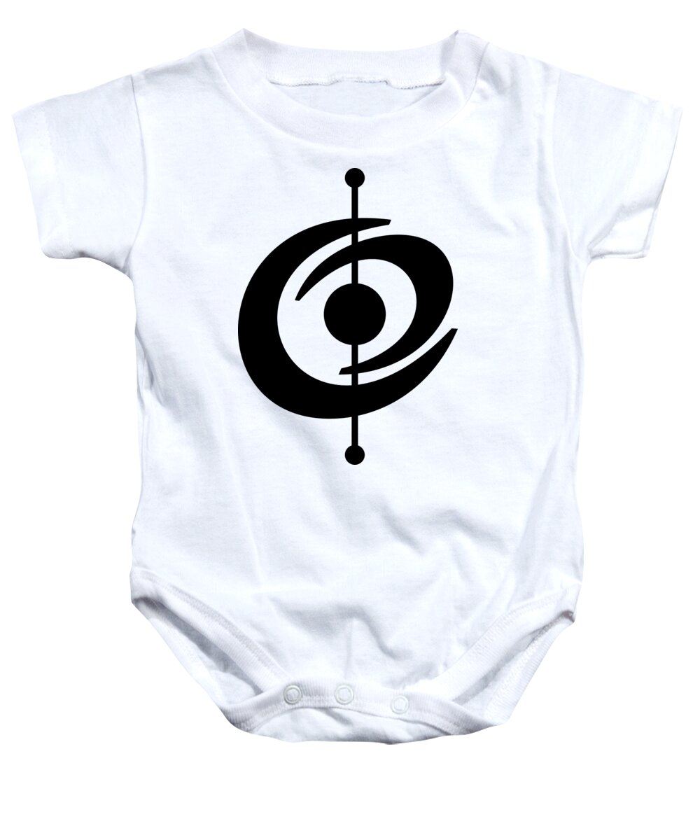  Baby Onesie featuring the digital art Atomic Shape 2 by Donna Mibus