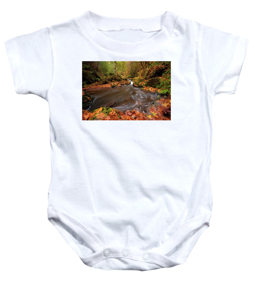 Autumn Baby Onesie featuring the photograph Autumn Flow by Andrew Kumler