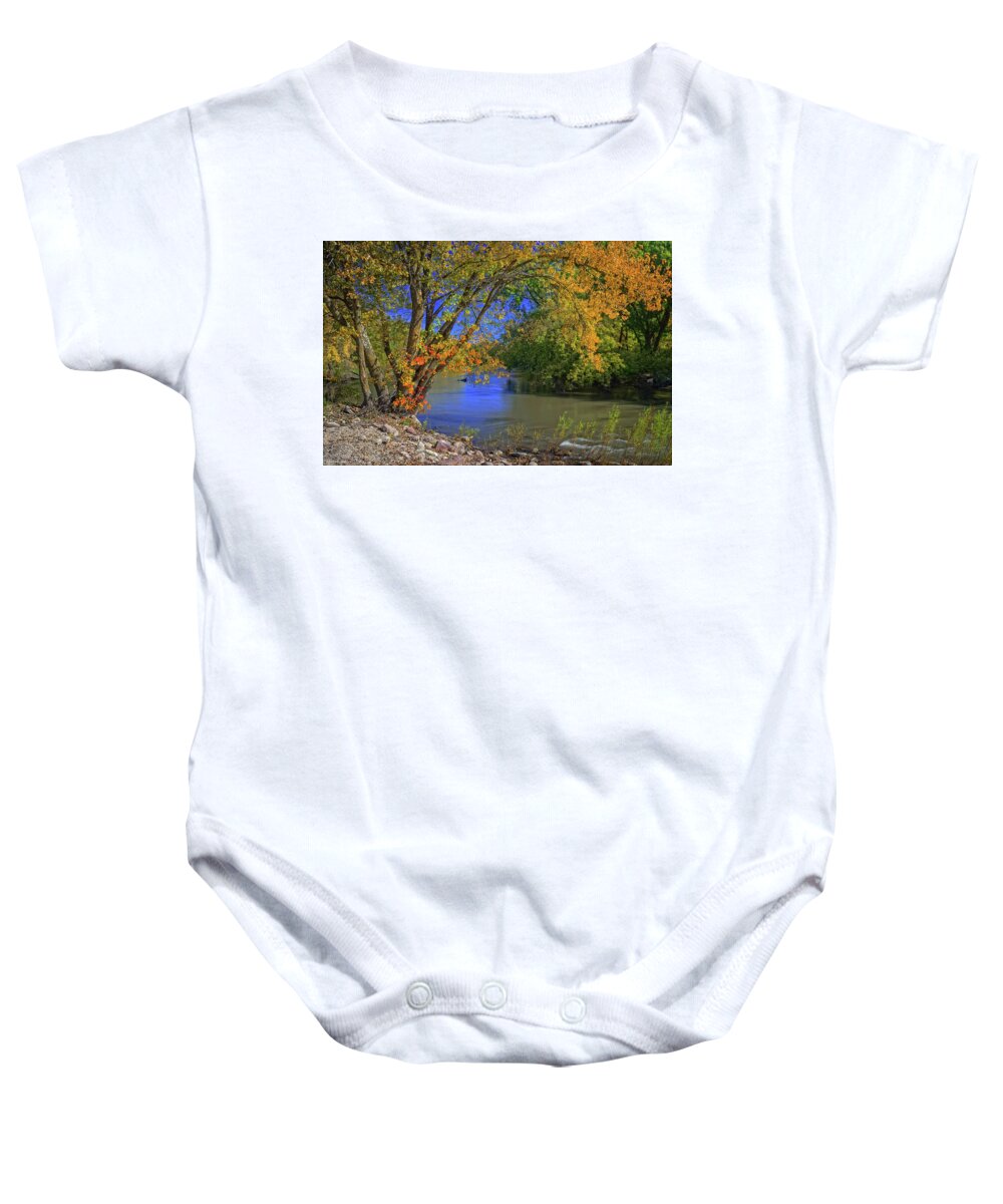 Landscapes Baby Onesie featuring the photograph Autumn on the North Raccoon by Bruce Morrison