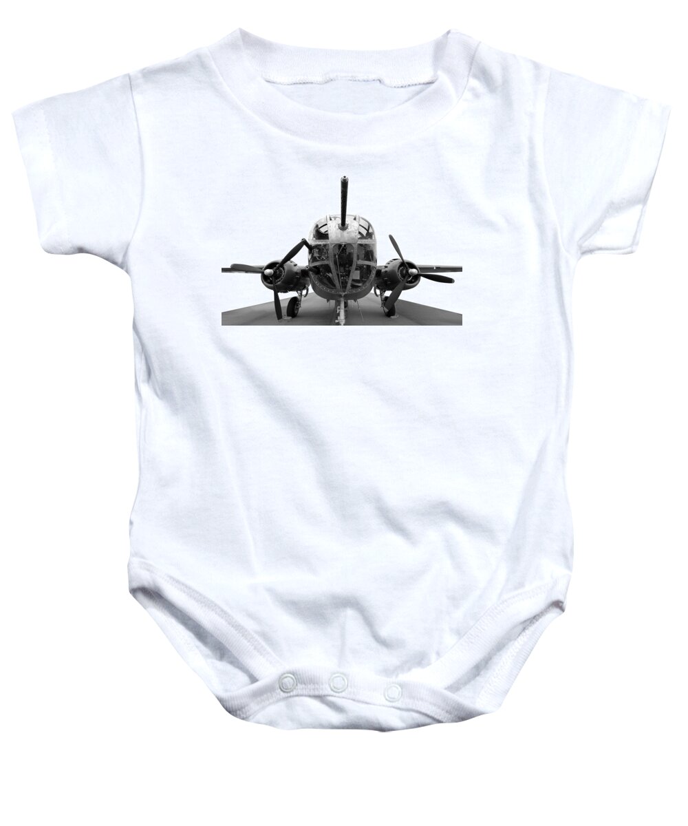Air Baby Onesie featuring the photograph B25 Bomber by Paul Fell