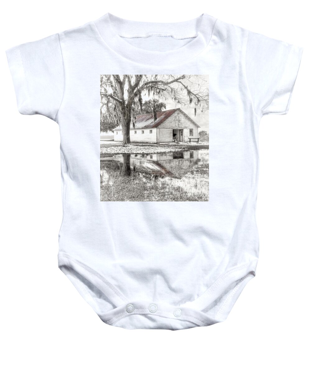 Landscape Baby Onesie featuring the photograph Barn Reflection by Scott Hansen