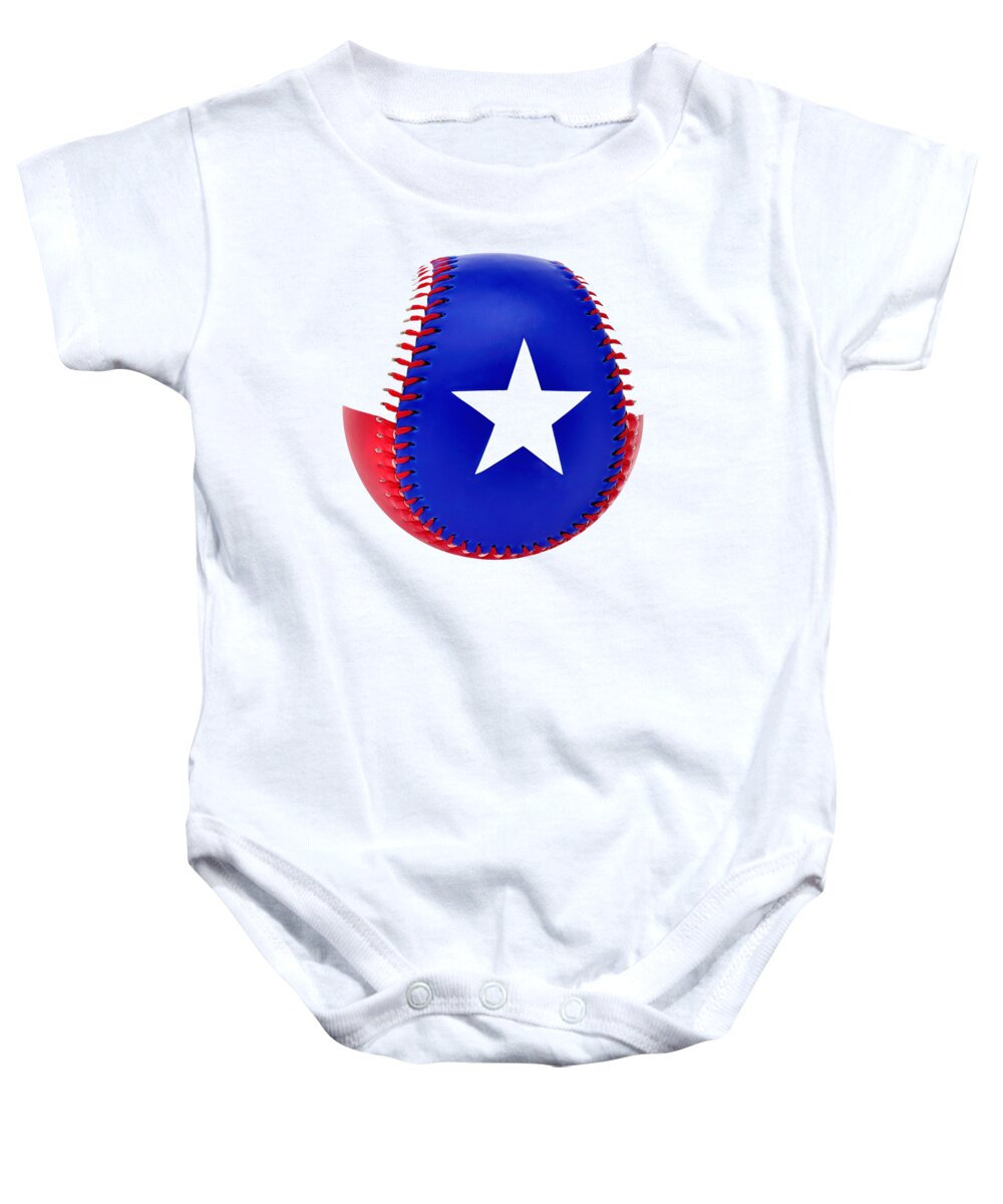 Texas Baby Onesie featuring the photograph Baseball Star by Erich Grant