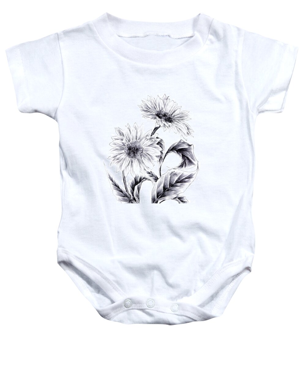 Sun Baby Onesie featuring the drawing Be My Sun by Alice Chen