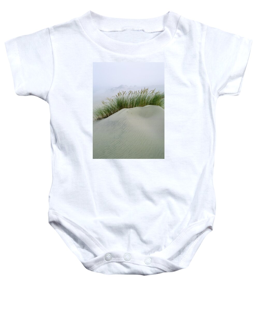Beach Grass Baby Onesie featuring the photograph Beach Grass and Dunes by Robert Potts