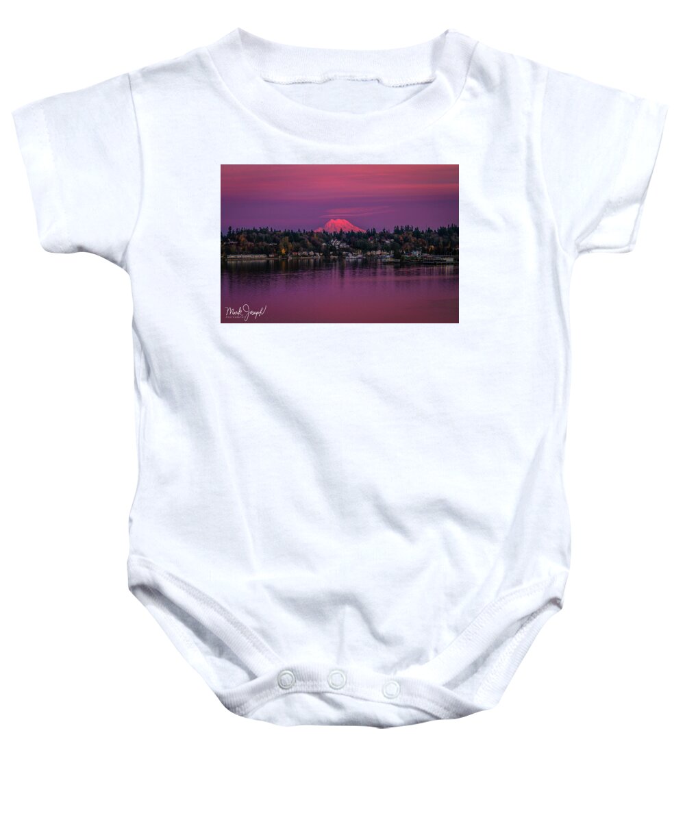 Sunset Baby Onesie featuring the photograph Beautiful Olympia Sunset by Mark Joseph