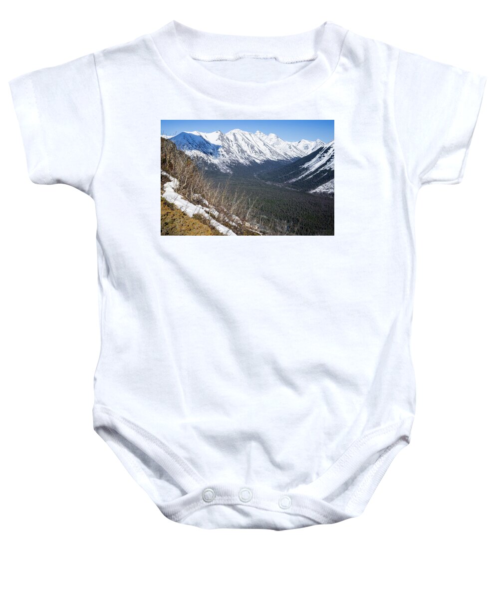 Alaska Baby Onesie featuring the photograph Beckoning Valley by Tim Newton