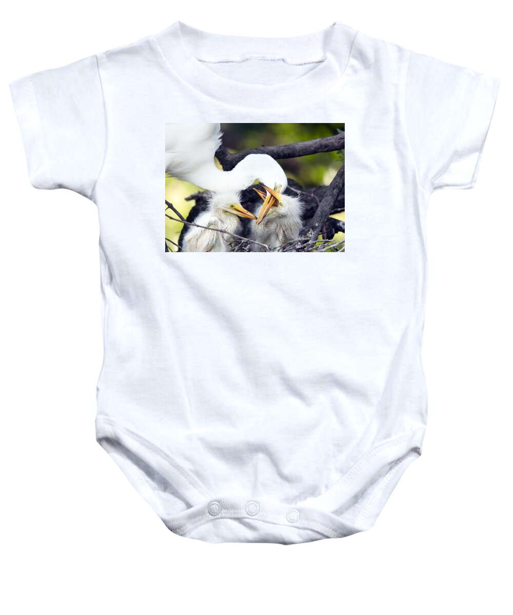 Wildlife Baby Onesie featuring the photograph Being A Mom Is Tough by Kenneth Albin